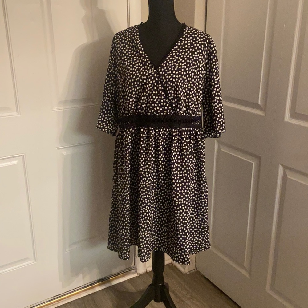 New SHEIN Curve black and white floral dress!